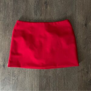 Red Women's Mini Skirt - Classic Straight Silhouette